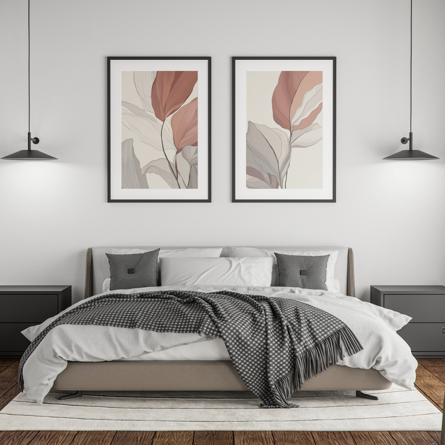 Green Terracotta Botanical Print