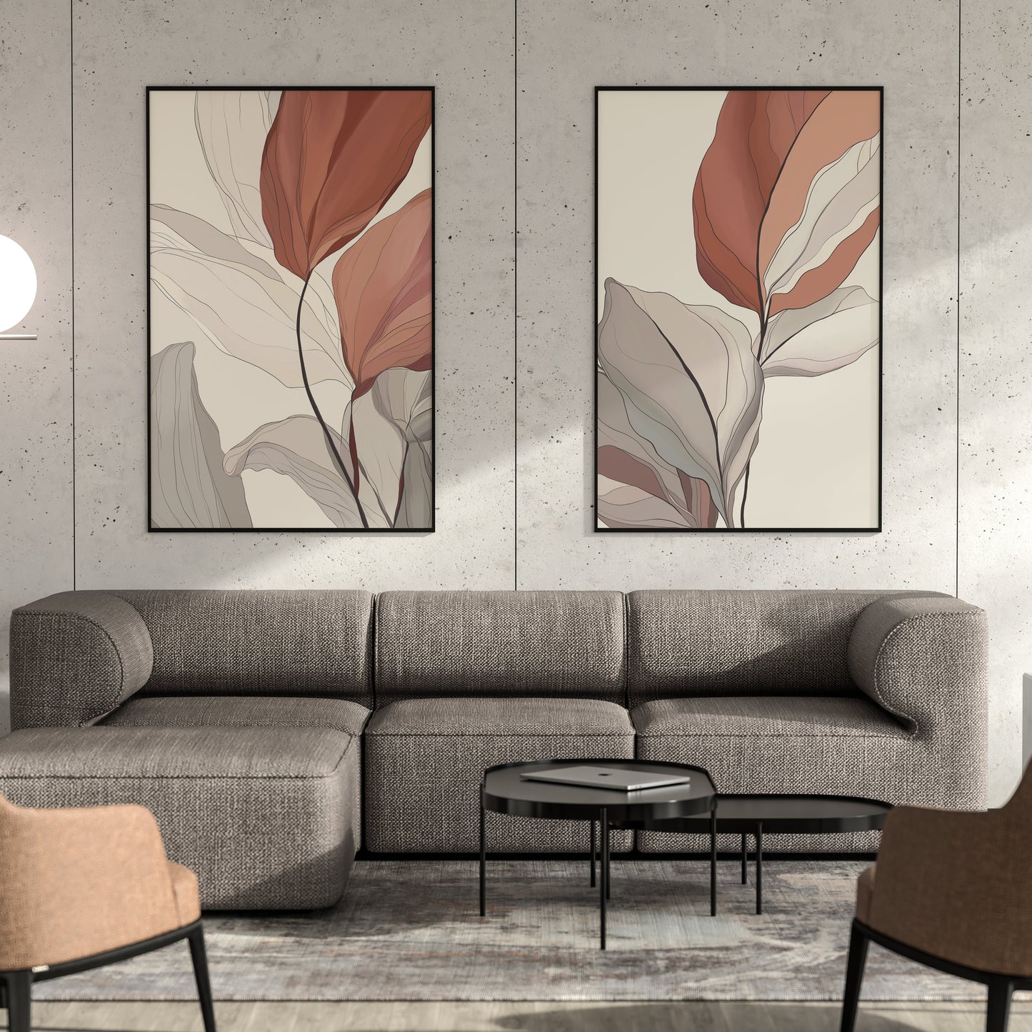 Green Terracotta Botanical Print