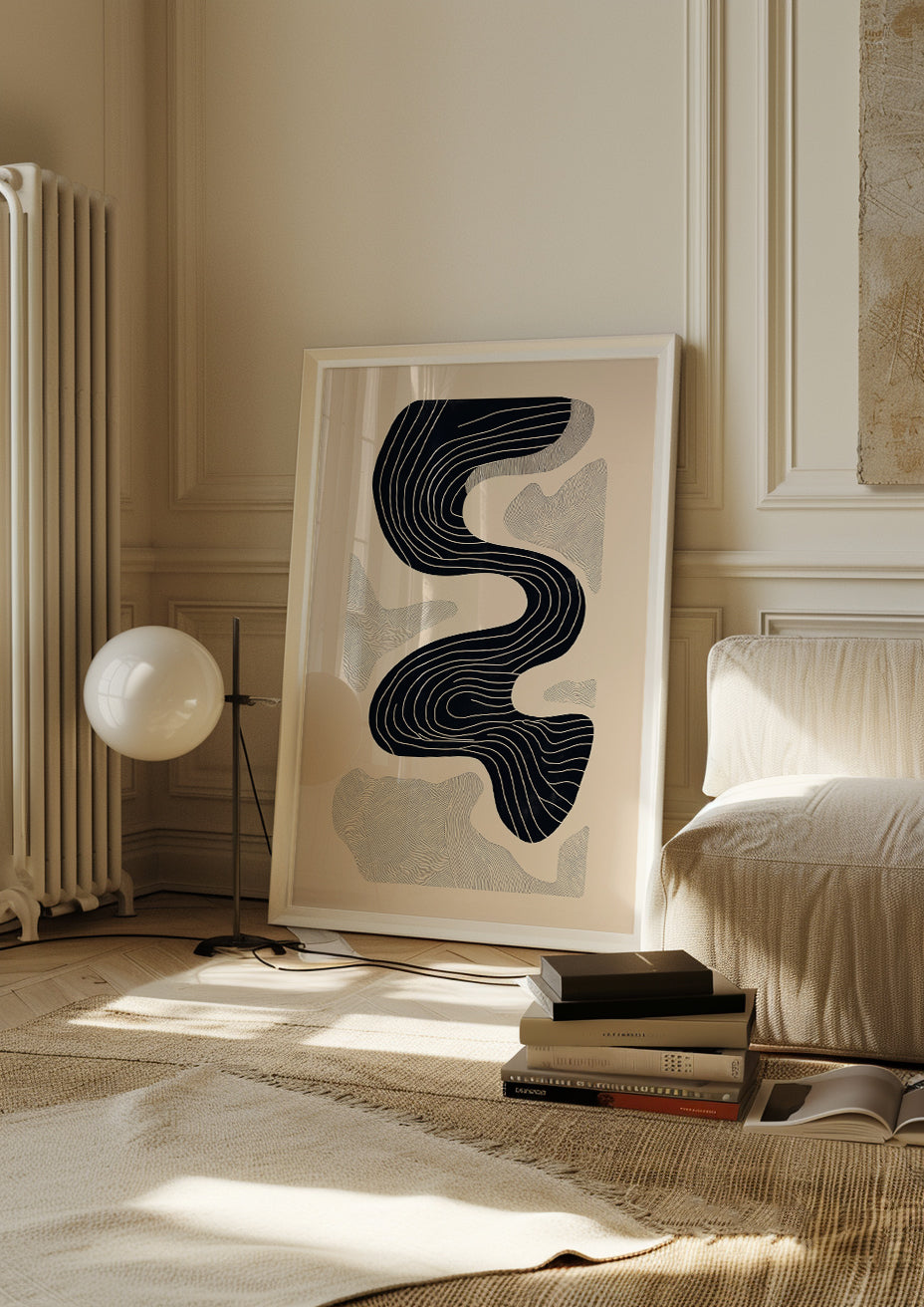 Flowing Black Abstract