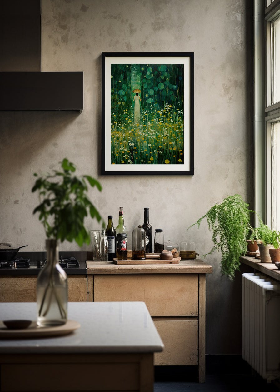 Emerald Green Garden Print